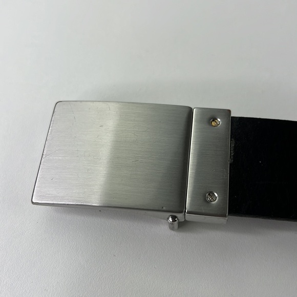 Banana Republic Black Leather Belt with Silver Buckle - Picture 3 of 7